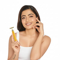 24K Gold Energy Beauty Bar Electric Facial Massage Roller