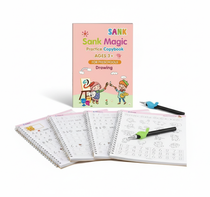 WRITING MAGIC BOOK FOR KIDS EVAPORATIVEINK REUSABLE (with refills and pens)